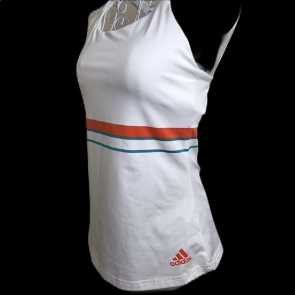 Adidas Crossbody Striped Climalite Racerback Tank  Women's size XS - Picture 6 of 11